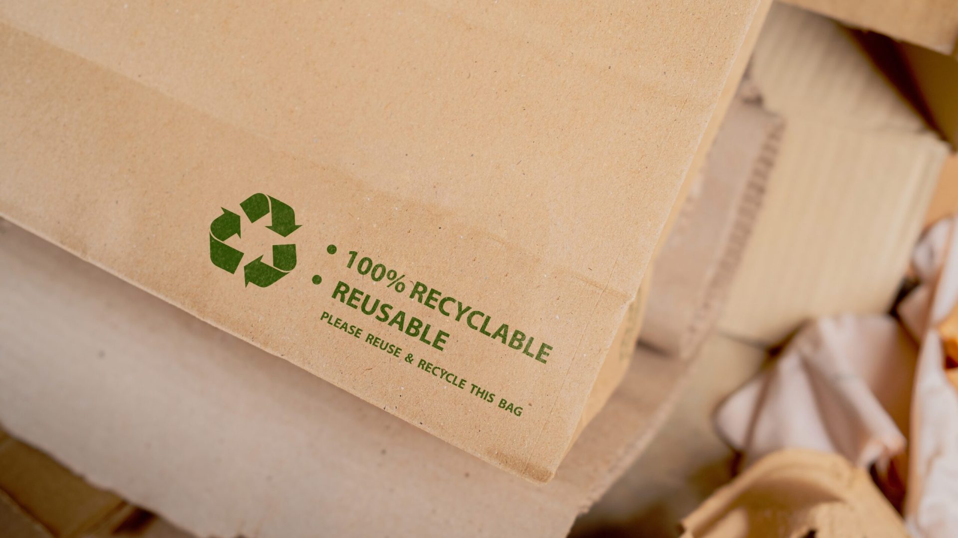 Brown,Paper,Bag,That,Is,100%,Recyclable,And,Reusable,With